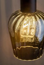 RABALUX 72270 Florian závěsné svítidlo D135mm 1xE27 matná černá, kouřová