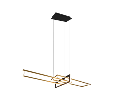 TRIO 320310308 SALINAS závěsné svítidlo LED 34W/4200lm 3000K mosaz, switchdimmer