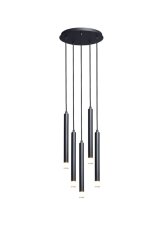 RABALUX 72360 Ramira závesné svietidlo D360mm 5xG9 čierna, priehľadná