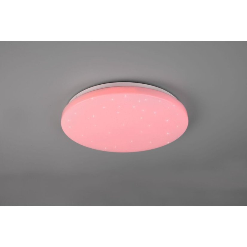 TRIO R62381100 KIRA stropní svítidlo LED D380mm 18W/2000lm 3000-6000K bílá, RGB, stmívatelné, dálkový ovladač, starlight efekt