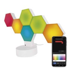 EMOS ZIW426R GoSmart LED stolná lampa Hexagon biela, 6 častí, RGB, stmievateľná, WiFi