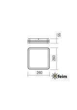 REDO Smart TUYA 90289 ISOLA exteriérové stropní svítidlo SMD LED 24W 2120lm 3000/4000/6500K IP54 tmavě šedá
