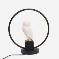 LED stolní lampa - Sova 150 lm 3000K bielo zlatá bez adaptéra Zuma Line SOWA EX04F332U-1