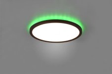 TRIO Reality R64371132 AUREO stropní svítidlo SMD LED D290mm 18W/2200lm 3000-6500K+RGB černá, bílá, stmívatelné, dálkový ovladač