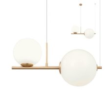 Redo 01-1633 TALIS SU 2XE27 D200+D250 interiérové závěsné svítidlo opálové sklo