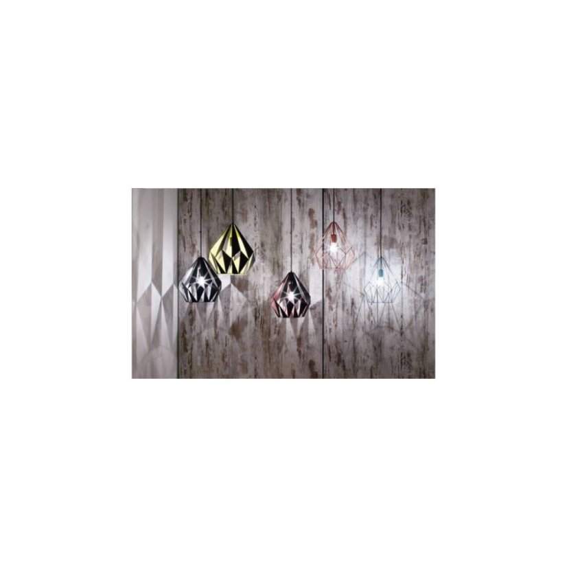 Eglo VINTAGE 49255 Závěsné svítidlo CARLTON 1 černo-stříbrná 1X60W