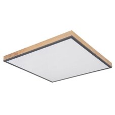 GLOBO 416080WD3 DORO stropné svietidlo LED 590x590mm 36W/2250lm 3000K grafitová, imitácia dreva, opál