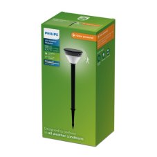 Solární zahradní sloupek LED 2700K čierna IP44 PHILIPS Kyna 8721103105615