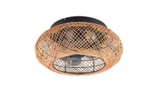 TRIO Reality R67302126 LILLESAND stropní svítidlo s ventilátorem 4xE27 D500mm černá, béžové