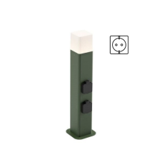 REDO 90616 VOLT venkovní stojanové svítidlo/sloupek se zásuvkami V500mm SMD LED 13W 1200/895lm 3000K IP54 tmavě zelená