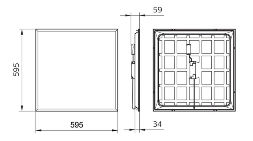 Philips Projectline 8719514955271 stropní vestavěný LED panel NOC 60x60cm 36W 3200lm 4000K bílá