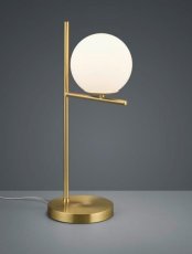 TRIO 502000108 Pure Stolová lampa 180mm E14 1X28W Mosadz, biela
