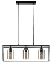 RABALUX 72033 Chadwick závesné svietidlo 3xE27 čierna, dymová
