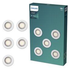 Zapuštěné svítidlo GU10 biela IP20 PHILIPS Peridot 8721103037138 balení 5 ks