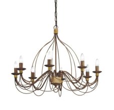 Závesné svietidlo/Luster Ideal lux 057194 CORTE SP8 RUGGINE 8xE14 40W