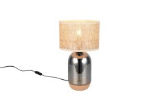TRIO 564990157 TARA stolná lampa V430mm 1xE27 chrómová, prírodná