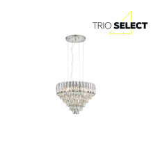 TRIO SELECT 367601206 MALIZIA závěsné svítidlo D580mm 12xE14 chromová, průhledná