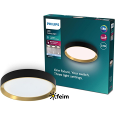 Philips 8720169301351 Hanno stropné svietidlo D384mm LED 24W/2800lm 4000K čierna, zlatá, SceneSwitch