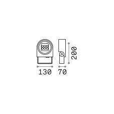 Ideal Lux 261294 ULEX vonkajšie bodové svietidlo/reflektor LED 15W 1150/810lm 3000K IP65 antracit