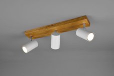 TRIO 812400331 MARLEY bodové svítidlo 3xGU10 bílá matná, dřevo