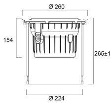 Sylvania 0049044 exteriérové zápustné svítidlo INTERRATA ADJUSTABLE L IP67 CLEAR 2000LM 830 MB