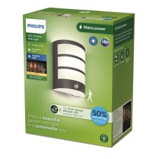 Philips 8720169269194 UltraEfficient Python venkovní nástěnné svítidlo se senzorem PIR LED 3,8W/800lm 2700K IP44 antracit