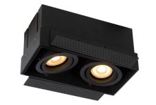 LUCIDE 09925/02/30 TRIMLESS Zápustné bodové svítidlo GU10 2x50W černá