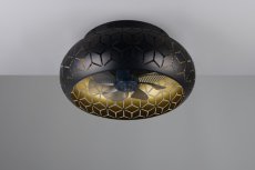TRIO Reality R61574080 BIDAR stropní svítidlo s ventilátorem D500mm E27 černá