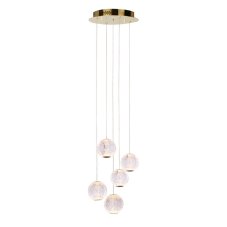 ITALUX PND-12220121-5A-GD Rosario závěsné svítidlo LED D320mm 21W/1400lm 3200K zlatá