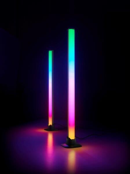 TRIO Reality R55392102 BOY stolná lampička SMD LED V550mm 2x5W RGB čierna, stmievateľné, diaľkový ovládač