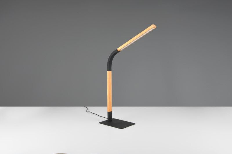 TRIO 545210132 NORRIS stolní svítidlo SMD LED V730mm 7W/950lm 3000K černá matná, dřevo