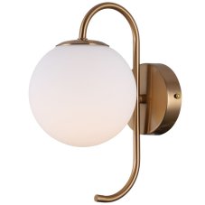 Italux WL-5500-1-HBR nástěnné svítidlo Gela 1x5W G9 mosazná měděná, bílá