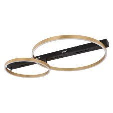 GLOBO 48461-54R LUFFY stropné svietidlo LED 54W/2560lm 3000K matná čierna, zlatá