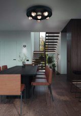 TRIO SELECT 444410332 ORBIT stojací lampa V1500mm SMD LED 3x8W/3x800lm 2300+3000+4000K černá matná, kávová, ON/OFF