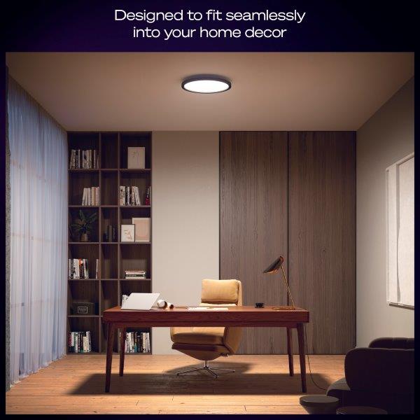 8720169329072 Philips HUE White Ambiance Aurelle stropní panel LED D395mm 21W/2450lm 2200-6500K černá