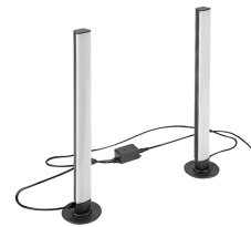 RABALUX 76014 Paco dekoračná stolná lampa LED V380mm 2x5W RGB čierna, biela, stmievateľné, 2-set + diaľkový ovládač