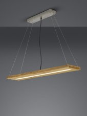 TRIO 323710130 Brad LED závěsné stropní svítidlo 27W / 3000lm 3000K přírodní dřevo, switchdimmer