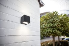 LUTEC 5189125012 GEMINI exteriérové ​​nástěnné svítidlo LED 9W 850lm 3000K IP54 matná černá