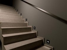 LED2 2390653 WALK II zápustné orientačné svietidlo LED 85x85mm 3W/120lm 3000-4000-6000K čierna