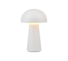 TRIO R52176101 LENNON venkovní dekoračná dotyková lampička LED D136mm 2W/180lm 3000K IP44 bílá, nabíjecí baterie, USB