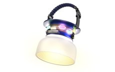 Immax 08493L  solárna kempingová lampa LED 10W 3600-4400K RGB IP65, modrá, solárny panel, stmievateľná, integrovaný RGB pásik