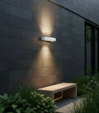 Exteriérové nástenné svietidlo Ideal lux 100364 ANDROMEDA AP2 BIANCO 2xE27 60W IP54