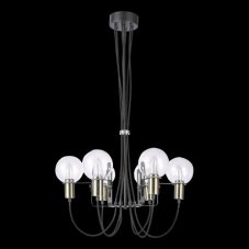 LUXERA 64400 ABRAZO závěsné svítidlo 610 mm 6xE14 / 40W, abs / čiré sklo