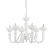 Závesné svietidlo/Luster Ideal lux 093994 BON BON SP6 BIANCO 6xE14 40W biela