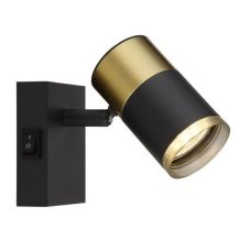 GLOBO 57850-1 BRISBON nástenné bodové svietidlo/spot s vypínačom 1xGU10 čierna, medená matná