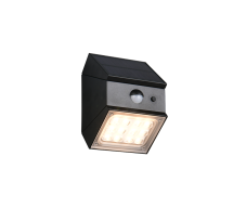 Solární nástěnné svítidlo se senzorem LED 3000 / 4000 / 6000K čierna matná IP65 TRIO Reality TALCA R25119632