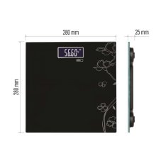 Digitální osobní váha EMOS EV106, do 180 kg, černá, sklo