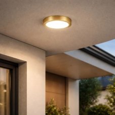 Venkovní stropní svítidlo LED 4000K zlatá IP44 Rabalux Shaun Plus 75078