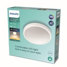 Philips Doris LED CL257 Stropné svítidlo do koupelny kruhové 17W/1500lm 313mm 2700K IP44 bílá