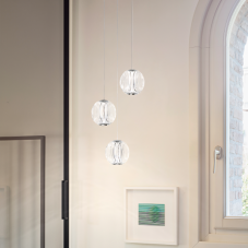 Ideal Lux 343464 DIAMOND závěsné svítidlo D250mm LED 15W 1400/880lm 3000K chromová